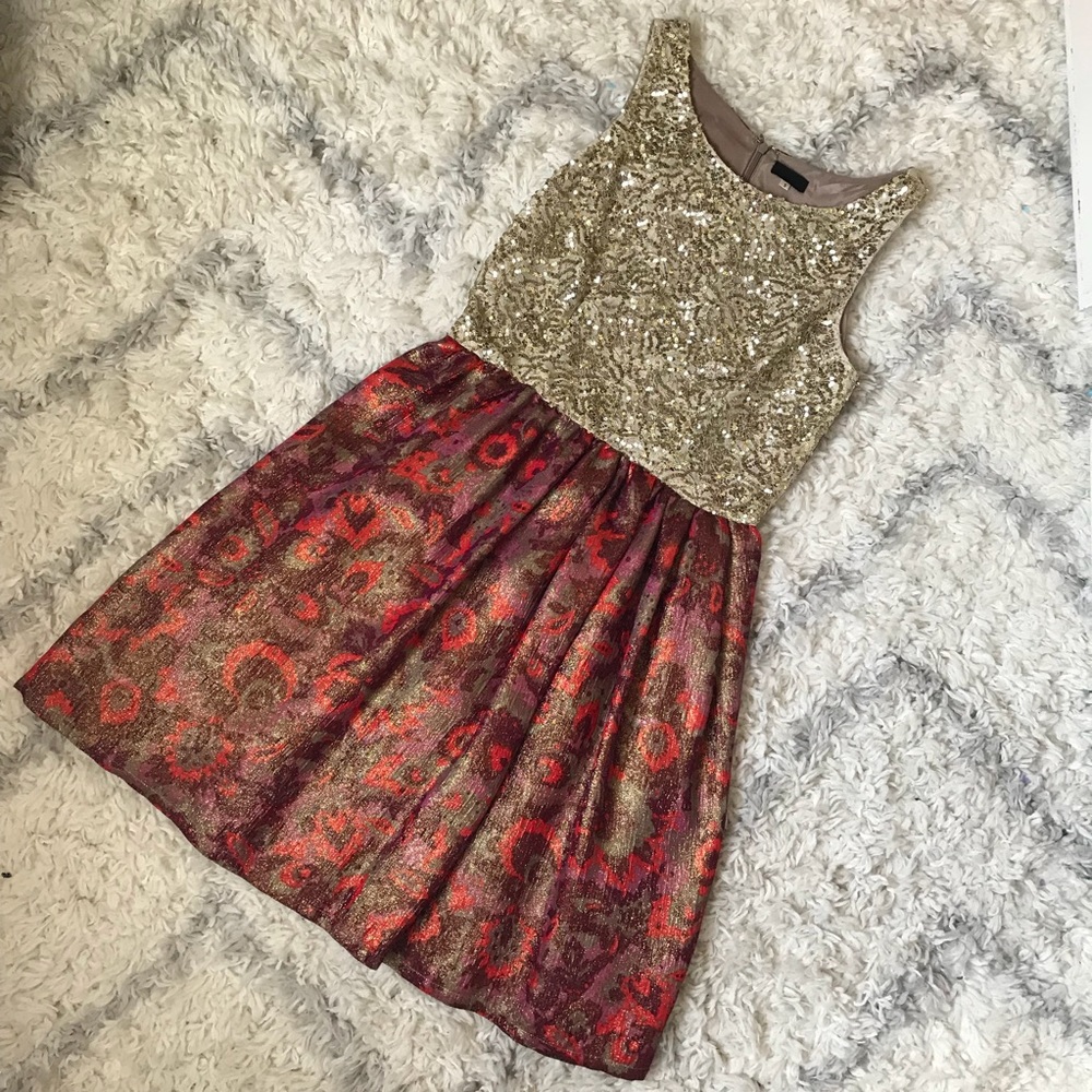 Anthropologie Lace & Sequin Party Dress